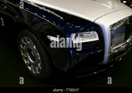Sankt-Petersburg, Russia, July 21 2017: Front view of a Luxury car Rolls-Royce Phantom. Rolls-Royce Motor Cars Limited global manufacturer of luxury c Stock Photo