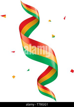 Bolivia flag, vector illustration on a white background. Stock Vector