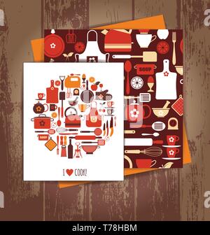 Kitchen background Stock Vector