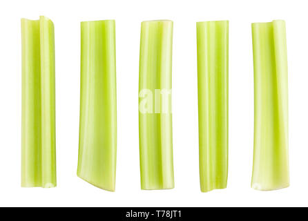 celery sticks path isolated Stock Photo