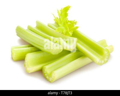 celery sticks path isolated Stock Photo