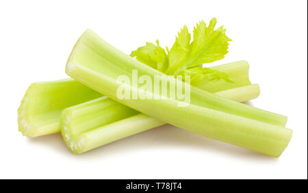celery sticks path isolated Stock Photo