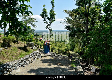 Santiago city, Isabela, Philippines skyline from and around Dariok hill at the day, top of the hill Stock Photo