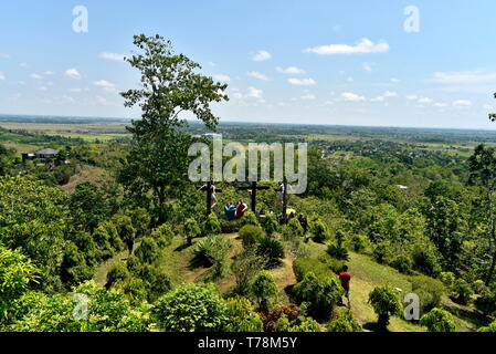 Santiago city, Isabela, Philippines skyline from and around Dariok hill at the day, top of the hill Stock Photo