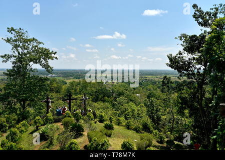 Santiago city, Isabela, Philippines skyline from and around Dariok hill at the day, top of the hill Stock Photo