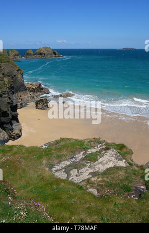 Mother Ivey's bay, North Cornwall, England, UK Stock Photo