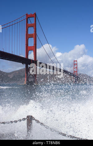 Golden Gate Bridge -  the most internationally recognized symbol of San Francisco, California and the United States Stock Photo