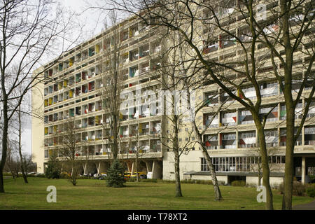 The Le Corbusier designed Unite d'habitation building (1958), Berlin, Germany. Stock Photo