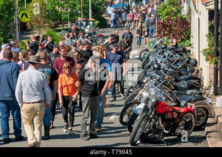 Palmview, Qld, Australia - May 5, 2019: Harley Davidson Motorcycles on show. Stock Photo