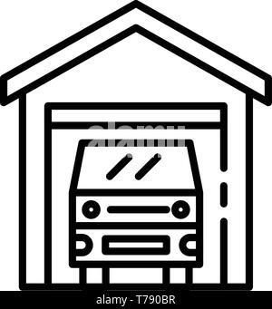 Truck loading icon, outline style Stock Vector