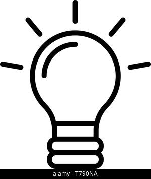 Light control icon, outline style Stock Vector