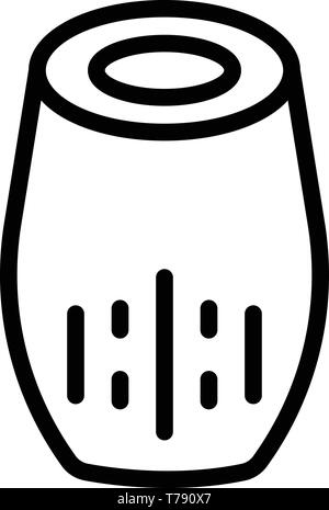 Vertical smart speaker icon, outline style Stock Vector