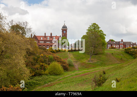 HM Prison Norwich is a Category B/C multi-functional prison for adult and juvenile males, located on Mousehold Heath in Norwich norfolk Stock Photo