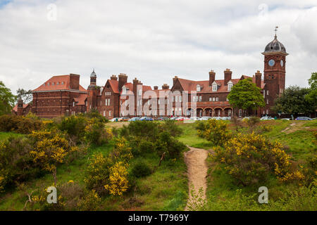 HM Prison Norwich is a Category B/C multi-functional prison for adult and juvenile males, located on Mousehold Heath in Norwich norfolk Stock Photo