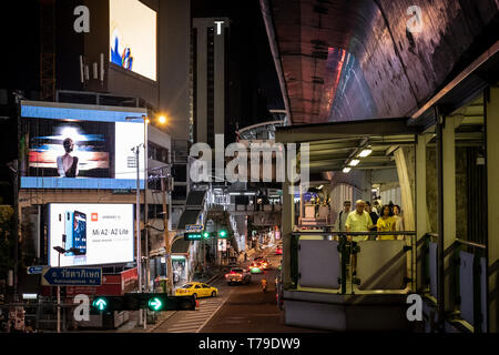 Bangkok, Thailand - 02 September 2018: Asok SkyTrain station Stock Photo