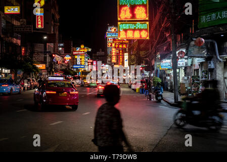 Bangkok, Thailand - 02 September 2018: Bangkok's Chinatown street scene Stock Photo