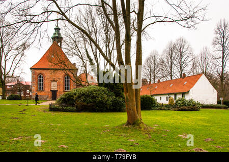 Gottesbuden in Ahrensburg, Germany. 22 Houses (God's rooms) that are rented by needy people for the symbolic amount of less than an Euro Stock Photo