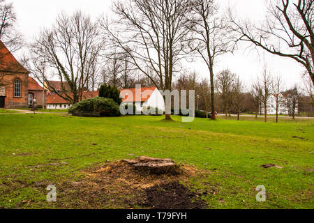 Gottesbuden in Ahrensburg, Germany. 22 Houses (God's rooms) that are rented by needy people for the symbolic amount of less than an Euro Stock Photo