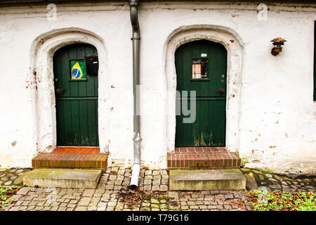 Gottesbuden in Ahrensburg, Germany. 22 Houses (God's rooms) that are rented by needy people for the symbolic amount of less than an Euro Stock Photo