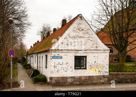 Gottesbuden in Ahrensburg, Germany. 22 Houses (God's rooms) that are rented by needy people for the symbolic amount of less than an Euro Stock Photo