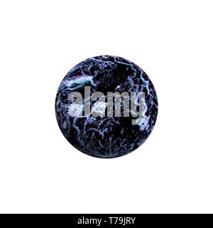 vector vibrant colors dark space ball modern art graphic spheric design element glitch abstract marble texture on transparent white background Stock Vector