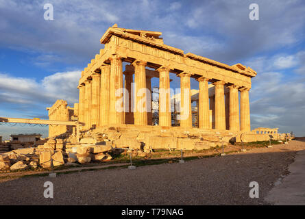 Parthenon on Acropolis, Athens, Greece. Nobody Stock Photo