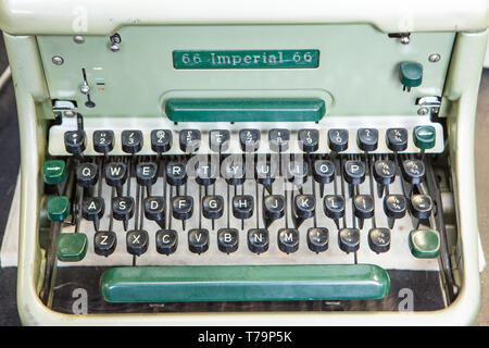 Old fashioned manual typewriter Stock Photo