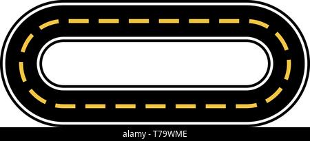 Elliptical race circuit vector illustration Stock Vector