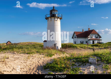 Cape Cod Lighthouse in beach dunes Stock Photo
