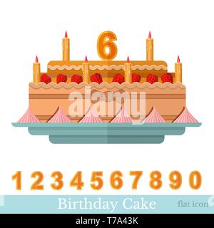 Sweet desert in flat style Stock Vector