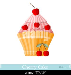Sweet desert in flat style Stock Vector