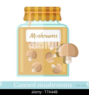 Glass jar with canned vegetables Stock Vector