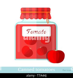 Glass jar with canned vegetables Stock Vector