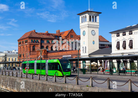 Urban landscape around the central Station in the city of Malmo, the third largest city in Sweden Stock Photo