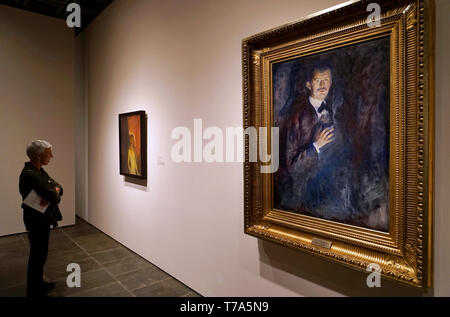 Self-Portrait with Burning Cigarette 1895 by Edvard Munch Stock Photo ...