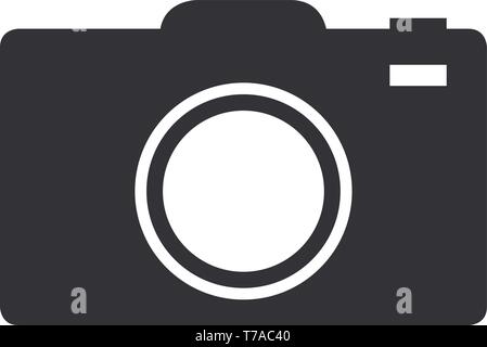 Flat photo camera photography icon or symbol vector illustration Stock Vector
