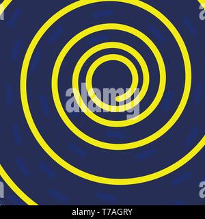 Minimal colorful vector backdrop with yellow spiral. Stock Vector