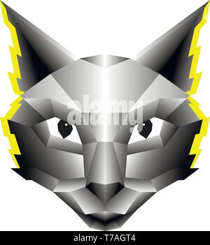 Modern creative vector illustration of cat portrait. Stock Vector