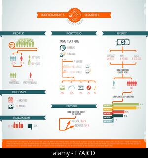 Big Vector set of Infographic elements for your documents and reports Stock Vector