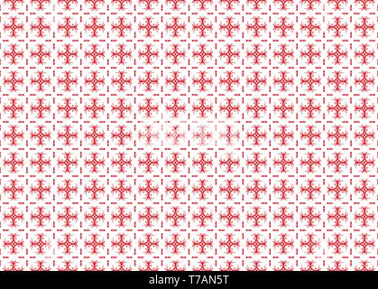 Vector floral seamless pattern. Subtle abstract minimal texture with small flowers in diagonal grid. Retro vintage style ornament. Red terracotta and  Stock Vector