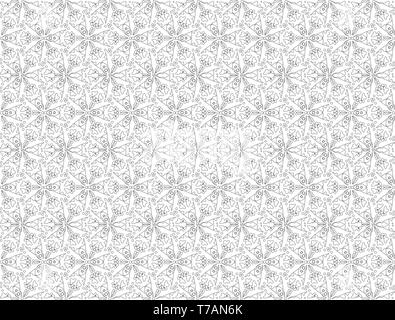 Seamless modern floral black and white ornament Stock Vector