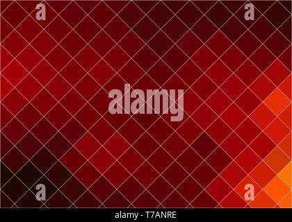 Abstract red vector background with rectangles, squares, half tones, light and shade. Stock Vector