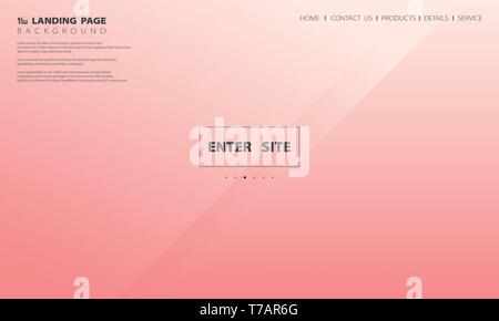 Abstract minimal gradient pink living coral background. You can use for web page, ad, poster, presentation, print, booklet. illustration vector eps10 Stock Vector