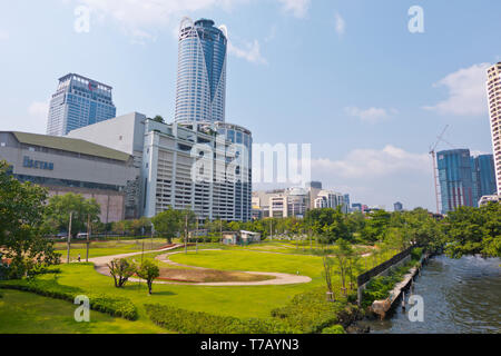 Pathumwananurak Park, Pathum Wan district, Bangkok, Thailand Stock Photo