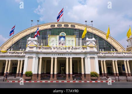 Hua Lamphong Railway Station, Pathum Wan district, Bangkok, Thailand Stock Photo