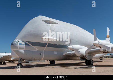 The NASA Aero Spacelines Super Guppy cargo transport aircraft arrives ...