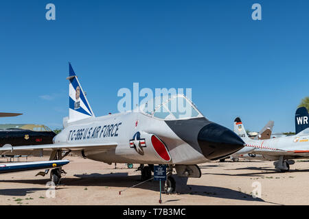 Convair TF-102A Delta Dagger (Air Force) at Pima Air & Space Museum in Tucson, Arizona Stock Photo