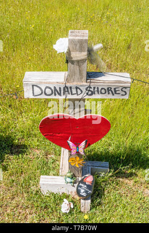 86 crosses were planted to memorialize the victims of the Camp Fire disaster in Paradise, California. The crosses were the idea of Greg Zanis, from Ch Stock Photo