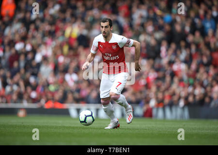 London, UK. 05th May, 2019. Henrikh Mkhitaryan (A) at the Arsenal v Brighton and Hove Albion English Premier League football match at The Emirates Stadium, London, UK on May 5, 2019. **Editorial use only, license required for commercial use. No use in betting, games or a single club/league/player publications** Credit: Paul Marriott/Alamy Live News Stock Photo
