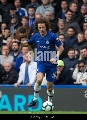 London, UK. 05th May, 2019. David LUIZ of Chelsea during the Premier League match between Chelsea and Watford at Stamford Bridge, London, England on 5 May 2019. Photo by Andy Rowland. Editorial use only, license required for commercial use. No use in betting, games or a single club/league/player publications.Õ Credit: PRiME Media Images/Alamy Live News